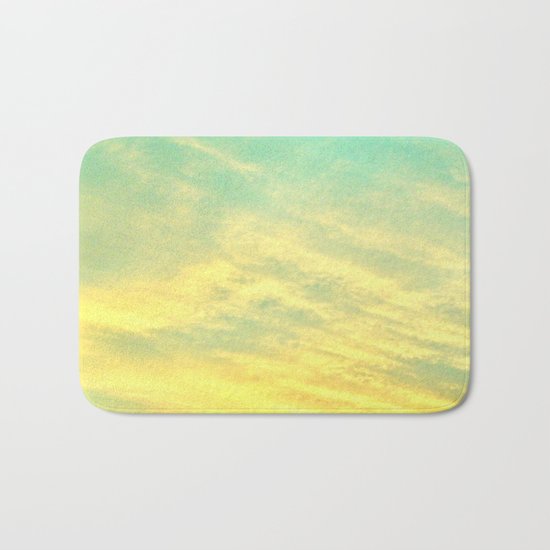Green Yellow Sunset Bath Mat