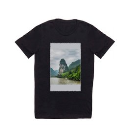 Karst formation on the Li River Guilin, China T Shirt