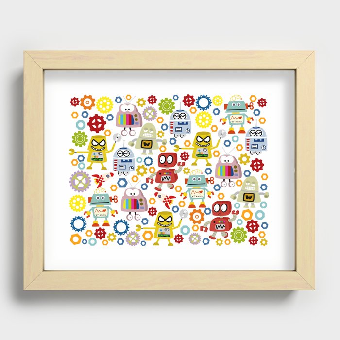 Robots Recessed Framed Print