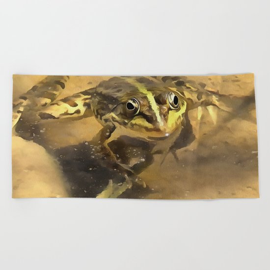 Marsh Frog Beach Towel