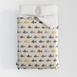 Pleco! - white Duvet Cover