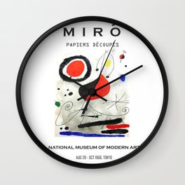 Exhibition Poster Joan Miro  Wall Clock