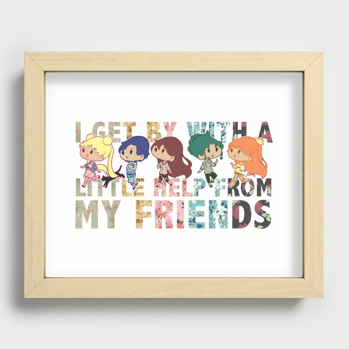 Sailor Scout Friends Recessed Framed Print