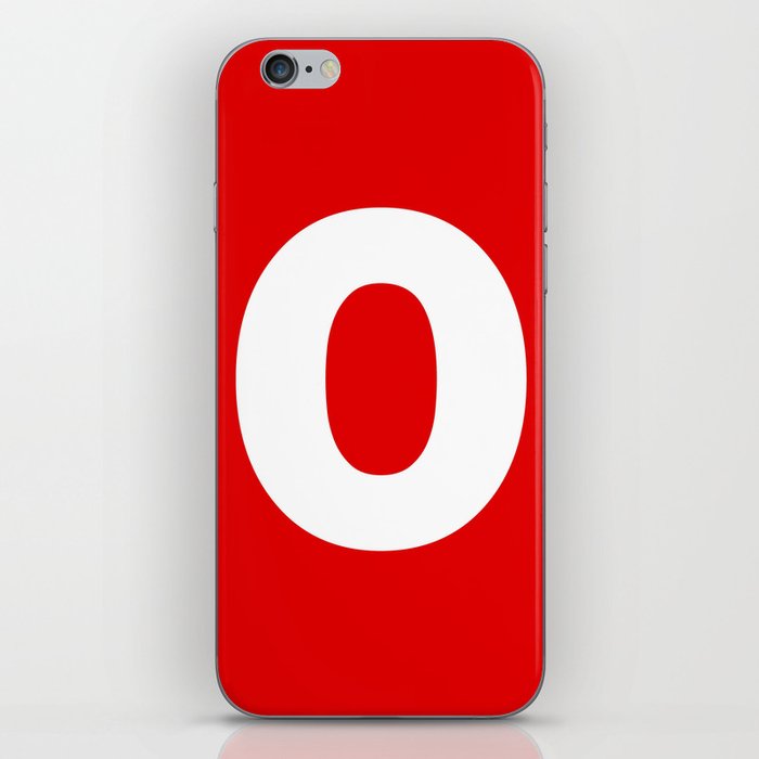 letter O (White & Red) iPhone Skin
