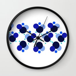 Blue Circules Wall Clock
