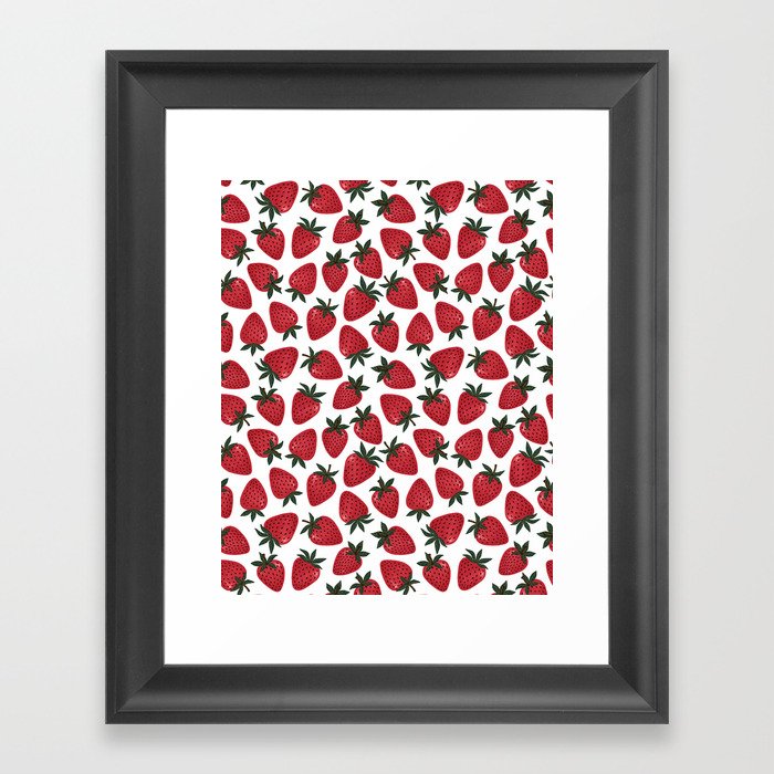 Strawberries Framed Art Print