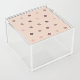 Pale pink big blob polka dots pattern Acrylic Box