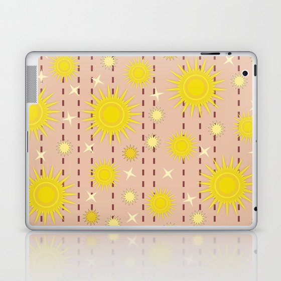 Scrapbook Suns on Salmon Laptop & iPad Skin