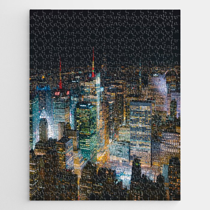 Colorful New York City Skyline | Photography in NYC Jigsaw Puzzle