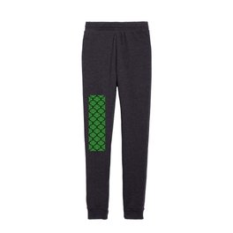 Damask (Green & Black Pattern) Kids Joggers