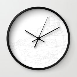 Clevedon Wall Clock | Illustration, Blackandwhite, Graphicdesign, Architecture 