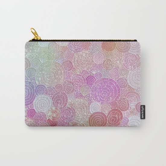 Abstract pink rosegold glamour glitter circles for ladies on #Society6 Carry-All Pouch