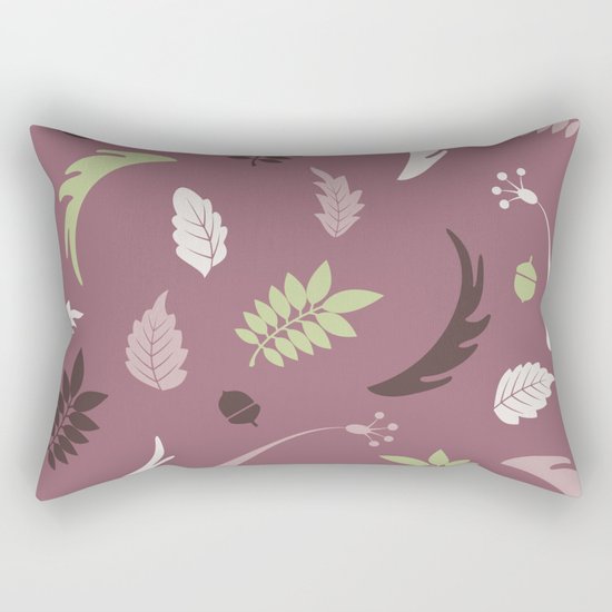 COLORED LEAVES P (abstract pattern) Rectangular Pillow