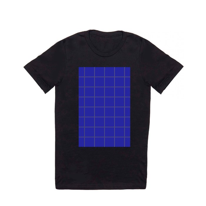 Graph Paper (White & Navy Blue Pattern) T Shirt