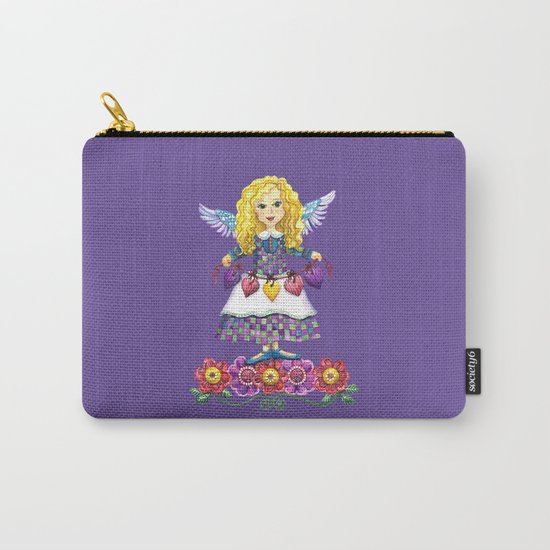 Angel Love (Purple) Carry-All Pouch