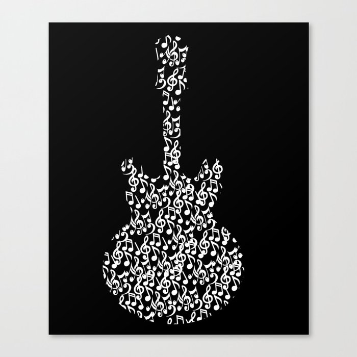 Guitar player gift guitar motif Canvas Print