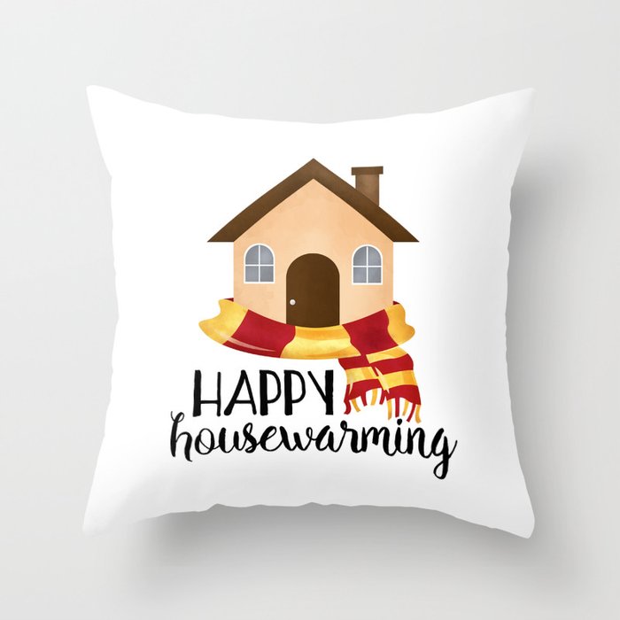 Happy Housewarming Throw Pillow
