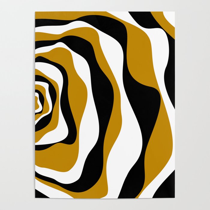 Ebb and Flow 4 - Dark Yellow Poster