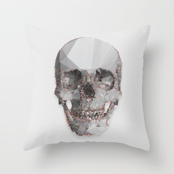 Skull mesh Throw Pillow