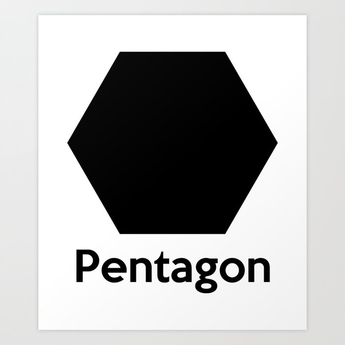 Pentagon Shape Art Print by azza1070 | Society6
