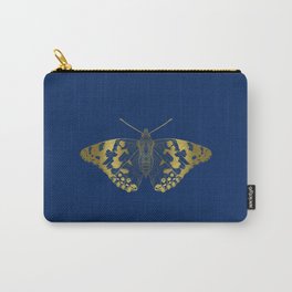 Painted Lady Butterfly in Gold Carry-All Pouch
