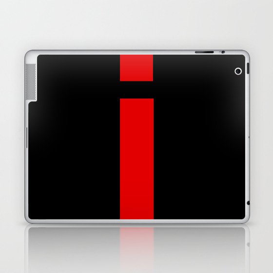 letter I (Red & Black) Laptop & iPad Skin