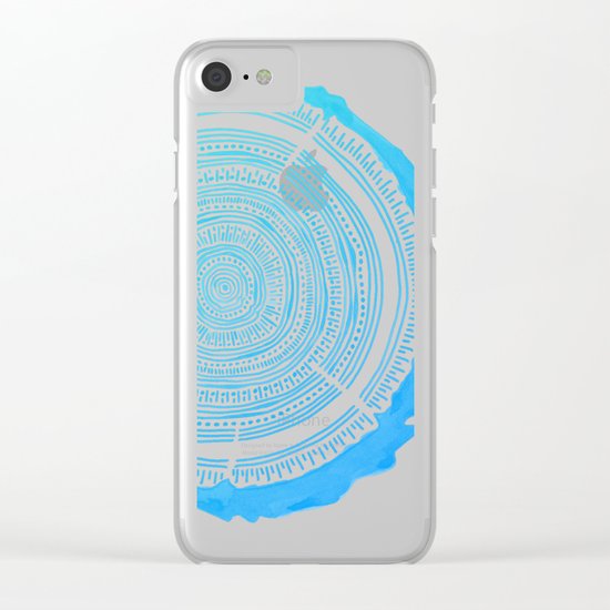 Douglas Fir – Blue Ombré Clear iPhone Case