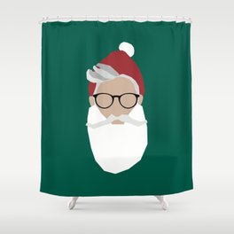 Hipster Santa Shower Curtain