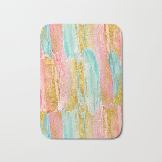 Gilded pastels Bath Mat