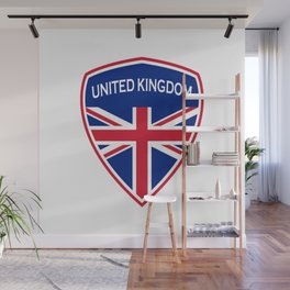 Great Britain coat of arms flags design Wall Mural