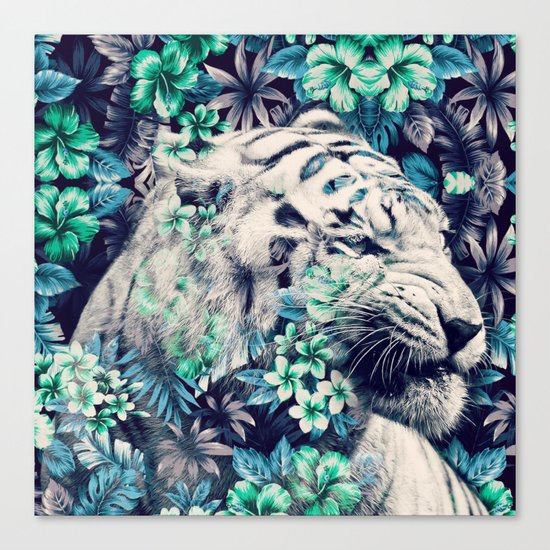 Floral Tiger Canvas Print