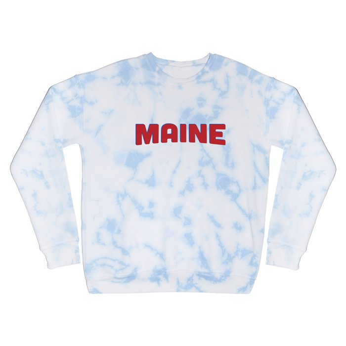 Maine - Red Crewneck Sweatshirt