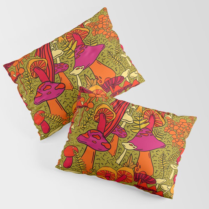 Mushrooms in the Forest Pillow Sham