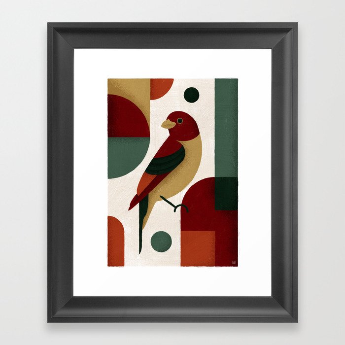 bird motif #48 Framed Art Print