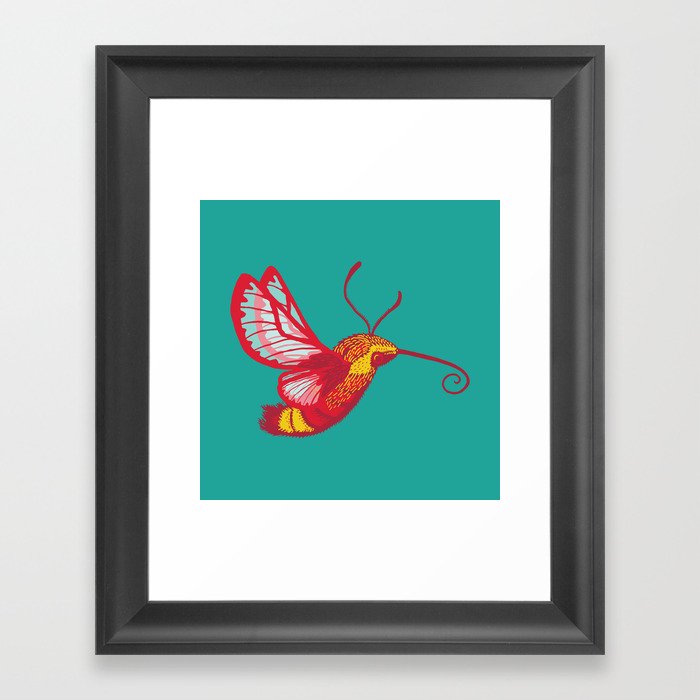 Hummingbird Moth Framed Art Print