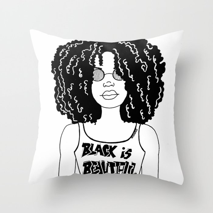 Cool Chic (Black is Beautiful) Throw Pillow