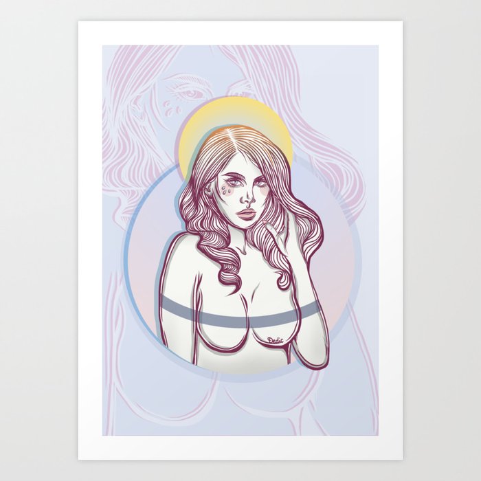 Lana Flipping Hair Art Print