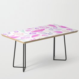 A Dream of Light Pink watercolor Flowers Coffee Table