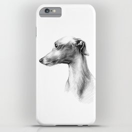 Delicate Italian Greyhound portrait iPhone Case