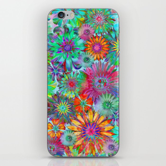 Rivalry of Flowers - multicolor iPhone Skin