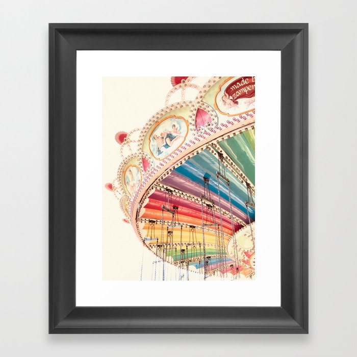 Flying Carousel 1 - Six Flags America Framed Art Print