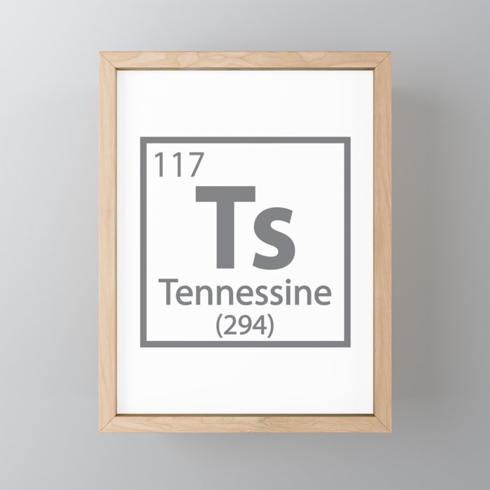 Tennessine - Tennessee Science Periodic Table Framed Mini Art Print