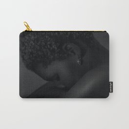 God's favorite color: African American female silhouette portrait black and white photograph / photography Carry-All Pouch