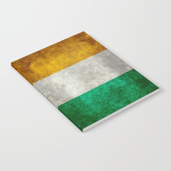 Republic of Ireland Flag, Vintage grungy Notebook