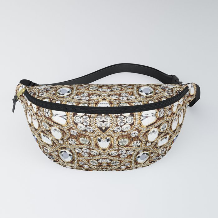 jewelry gemstone silver champagne gold crystal Fanny Pack