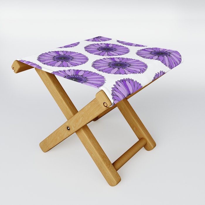 Lila Gerberas Folding Stool