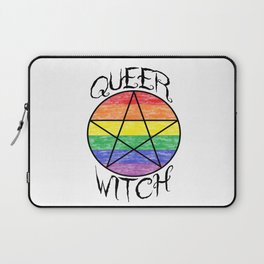 Queer Witch Rainbow Pentacle Laptop Sleeve