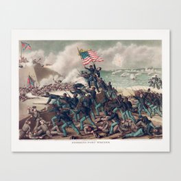 Storming Fort Wagner - 54th Massachusetts - Civil War  Canvas Print