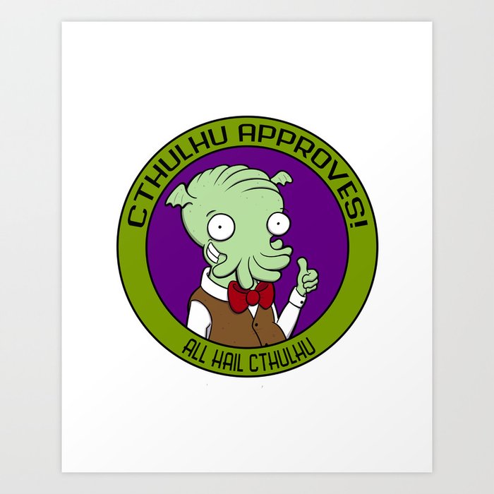 resident Opmuntring gevinst Cthulhu Approves! Art Print by Cthulhu Slippers | Society6