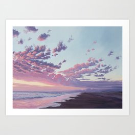 Sunset at the Beach Art Print